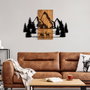 Wallity Natural Habitat Accesorio de Pared de Madera y Metal Nogal y Negro